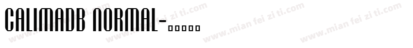 CalimaDB Normal字体转换